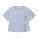 Stella Collider Damen-T-Shirt mit hochrollbaren Ärmeln - sttw089-sereneblue_packshot_main_front - variant Eg STTW089C0571L