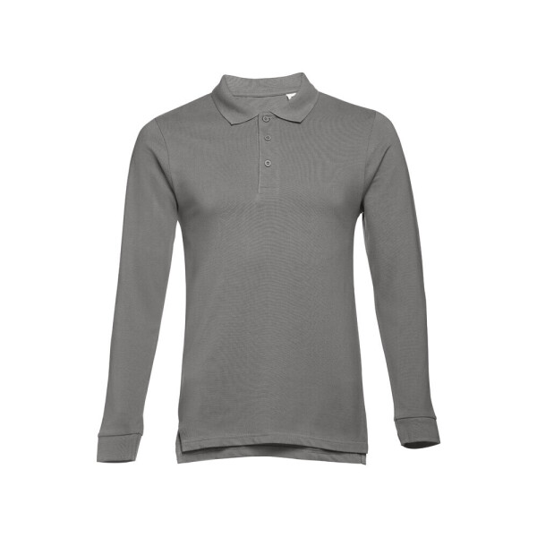 Langarm-Poloshirt für Herren aus kardierter Baumwolle THC BERN II.