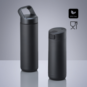 Expedition Set: coffee mug 450 ml & steel water bottle 650 ml - Reklamnepredmety