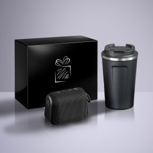 Everyday Set: Nordic thermal mug 350 ml & wireless speaker - Reklamnepredmety