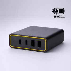 Opti 4-Port-Ladeturm 65W, GaN-Technologie - Reklamnepredmety