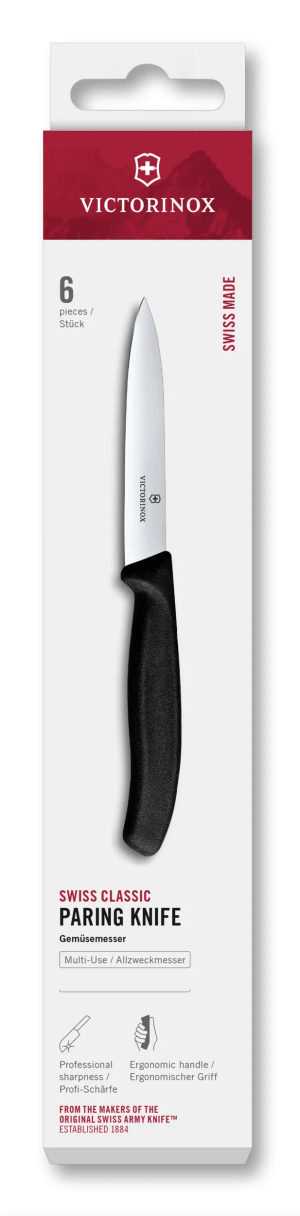 Victorinox Paring knife set 6-piece black 10cm - Reklamnepredmety