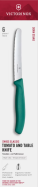 Victorinox Classic 6.7834.6C1 Súprava paradajkových nožov 6-dielna zelená 11cm - tomato - variant Vi 6.7834.6C1