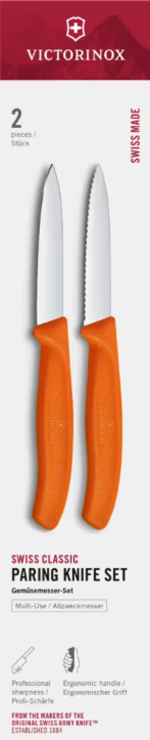 Victorinox Swiss Classic 6.7699.2C1 Sada nožov 2 ks oranžová - Reklamnepredmety