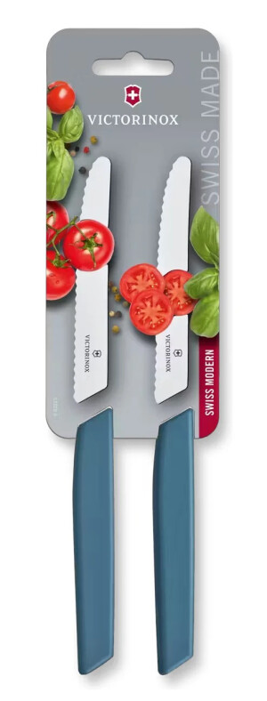 Victorinox Swiss Modern Sada 2 nožov na paradajky a steaky 11 cm - nevädzovo modrá - Reklamnepredmety