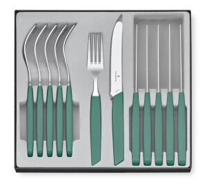 Victorinox Swiss Modern Príborová sada - 12 ks - mätová zelená - Reklamnepredmety