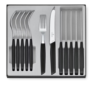 Victorinox Swiss Modern Príborová sada - 12 ks - čierna - Reklamnepredmety
