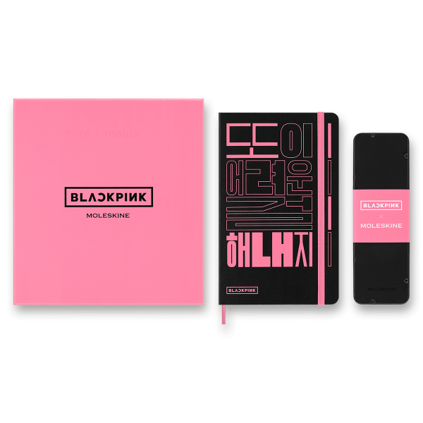 Moleskine Blackpink Set – Skizzenbuch und Buntstifte