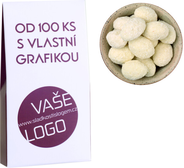 Mandeln in weißer Schokolade und Kokosnuss 90 g
