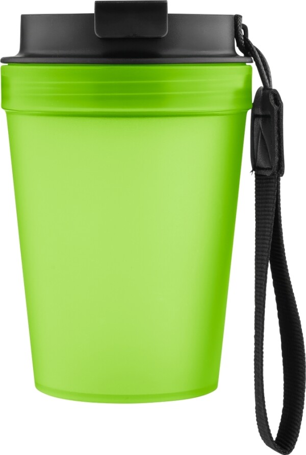 Einwandiger Thermobecher mit Handschlaufe, 350 ml