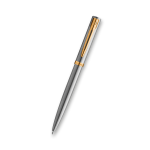Kugelschreiber Waterman Impression Edelstahl GT, Schwarz GT, Weiß GT - Reklamnepredmety
