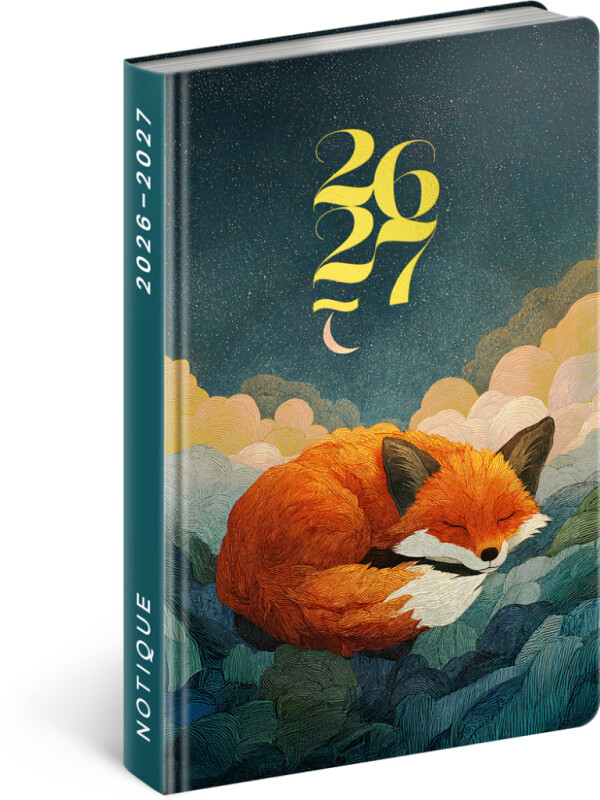 NOTIQUE 18-Monats-Tagebuch Petito – Sleeping Fox 2026/2027, 11 x 16 cm