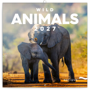NOTIQUE Notizblock Wildtiere 2027, 30 x 30 cm - Reklamnepredmety