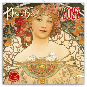 NOTIQUE Notizblock Alfons Mucha 2027, 30 x 30 cm - Reklamnepredmety