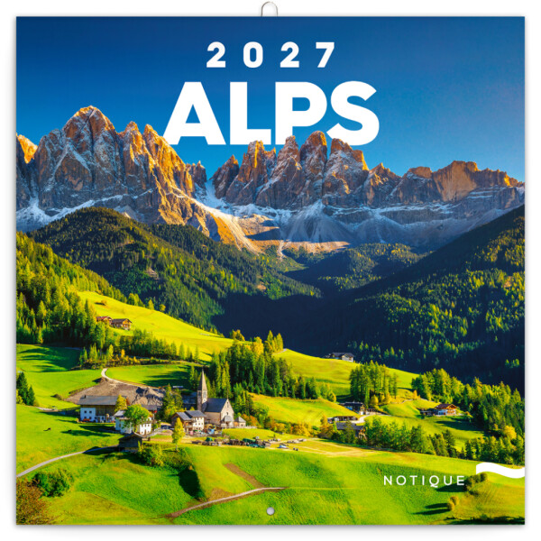 NOTIQUE Notizblock Alps 2027, 30 x 30 cm