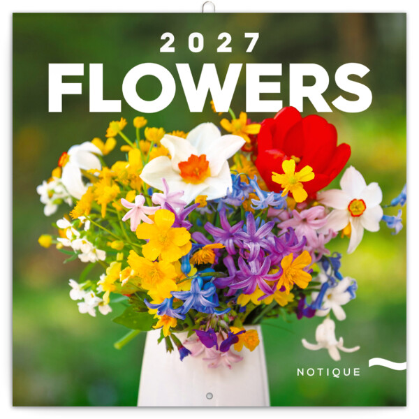 NOTIQUE Notizblock Blumen 2027, 30 x 30 cm