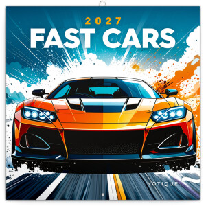 NOTIQUE Kalender Fantastische Autos 2027, 30 x 30 cm - Reklamnepredmety