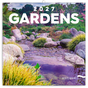 NOTIQUE Kalender Gärten 2027, 30 x 30 cm - Reklamnepredmety