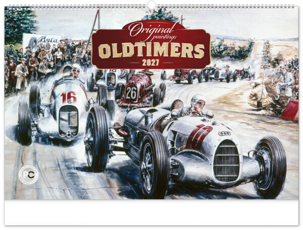 NOTIQUE Wandkalender Oldtimer – Václav Zapadlík 2027, 64 x 42 cm