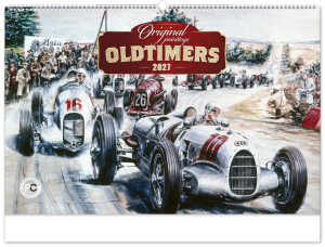 NOTIQUE Wandkalender Oldtimer – Václav Zapadlík 2027, 64 x 42 cm - Reklamnepredmety