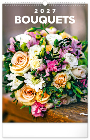 NOTIQUE Wandkalender Bouquets 2027, 33 x 46 cm - Reklamnepredmety