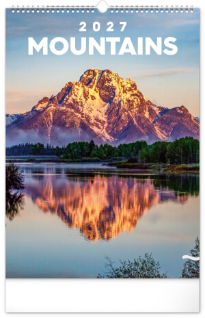 NOTIQUE Wandkalender Berge 2027, 33 x 46 cm - Reklamnepredmety