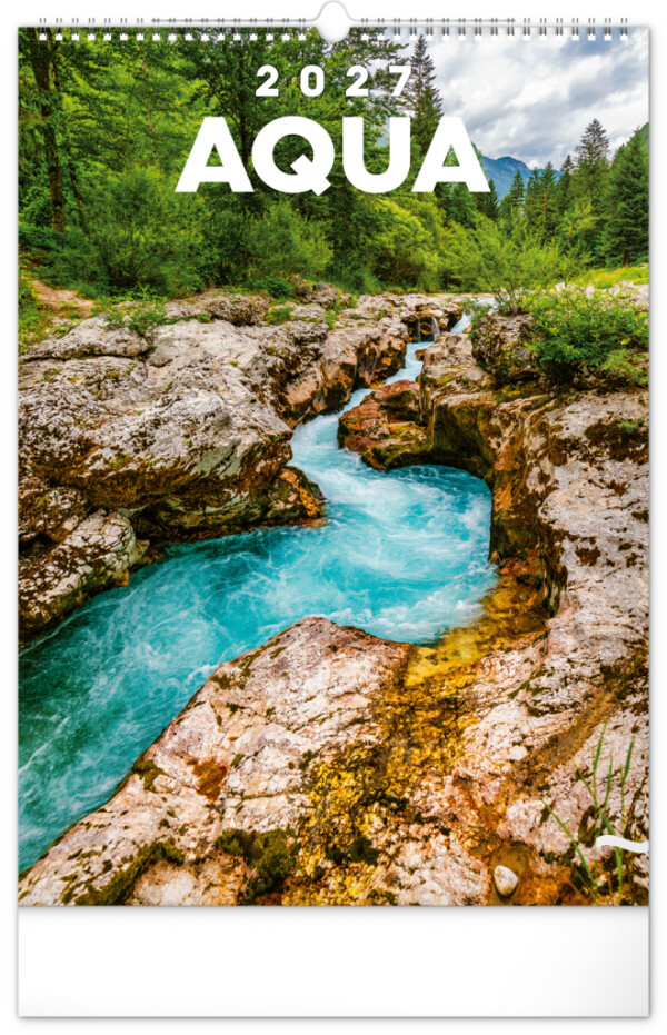 NOTIQUE Wandkalender Wasser 2027, 33 x 46 cm