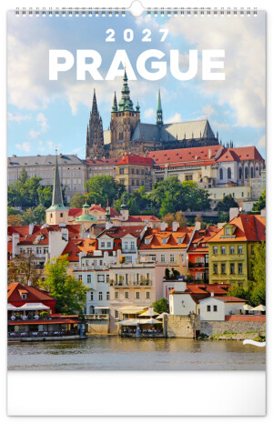 NOTIQUE Wandkalender Prag CZ 2027, 33 x 46 cm - Reklamnepredmety