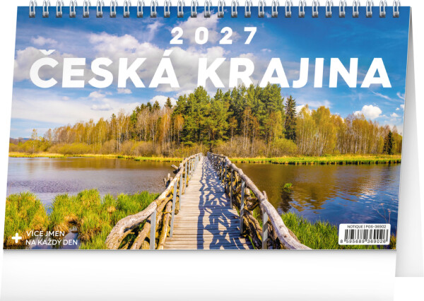 NOTIQUE Tischkalender Tschechische Republik CZ 2027, 23,1 x 14,5 cm