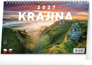 NOTIQUE Tischkalender Land CZ/SK 2027, 23,1 x 14,5 cm - Reklamnepredmety