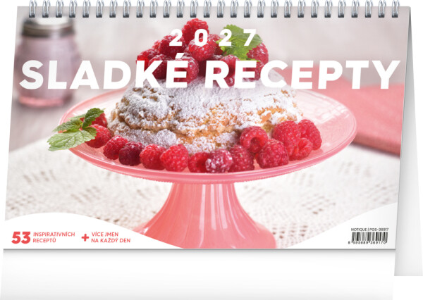 NOTIQUE Tischkalender Süße Rezepte CZ 2027, 23,1 x 14,5 cm