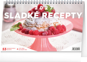 NOTIQUE Tischkalender Süße Rezepte CZ 2027, 23,1 x 14,5 cm - Reklamnepredmety
