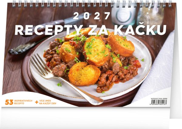 NOTIQUE Tischkalender Günstige Rezepte CZ 2027, 23,1 x 14,5 cm