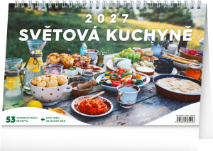 NOTIQUE Tischkalender Weltküche CZ 2027, 23,1 x 14,5 cm - Reklamnepredmety