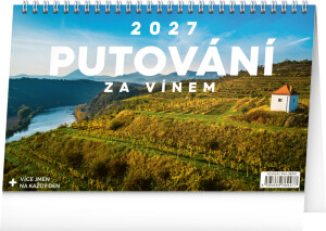 NOTIQUE Tischkalender Weinreise CZ 2027, 23,1 x 14,5 cm - Reklamnepredmety