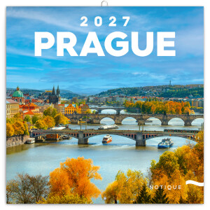 NOTIQUE Notizblock Prag EN/CZ 2027, 20 x 20 cm - Reklamnepredmety