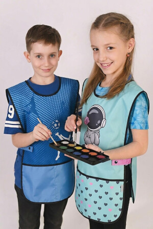 Zásterka na výtvarnú výchovu pončo Sport - Reklamnepredmety