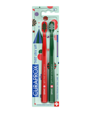 Curaprox CS 5460 Zahnbürsten-Doppelpackung – Weihnachtsedition - Reklamnepredmety