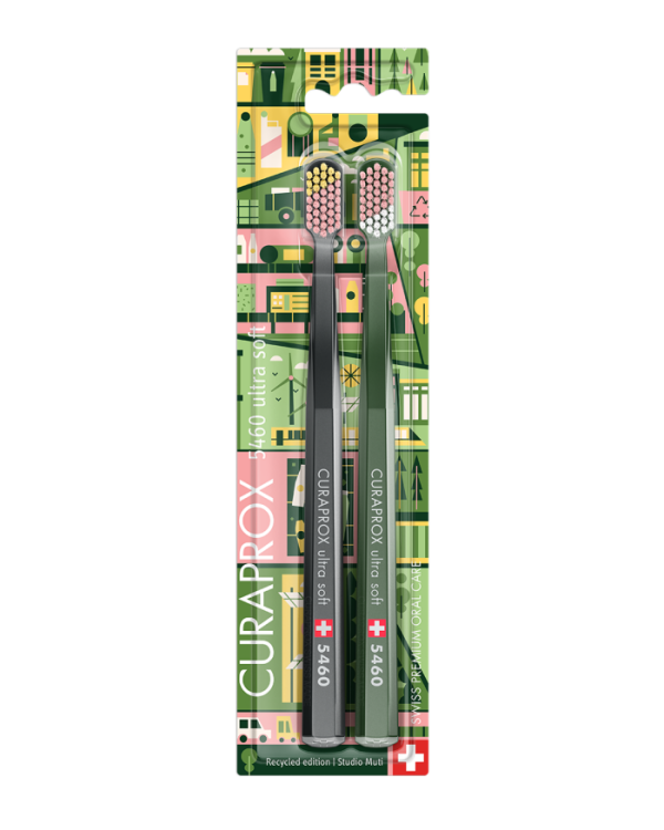 Curaprox CS 5460 Zahnbürsten-Doppelpackung – Recycled Edition 2.0