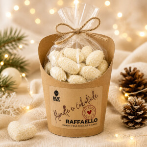 "RAFFAELLO"-Mandeln in Zellophan und Glas, 180 g - Reklamnepredmety