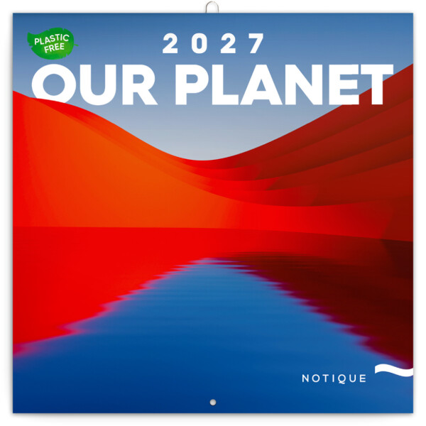 NOTIQUE Notizblock Unser Planet 2027, plastikfrei, 30 x 30 cm