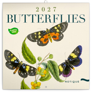 NOTIQUE Notizblock Schmetterlinge GRATIS 2027, PLASTIKFREI, 30 x 30 cm - Reklamnepredmety