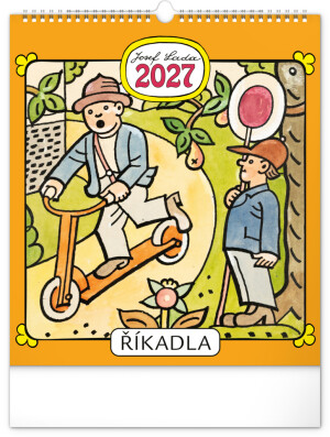 NOTIQUE Wandkalender Josef Lada – Kinderreime CZ 2027, 30 x 34 cm - Reklamnepredmety