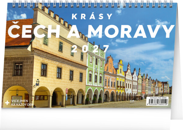 NOTIQUE Tischkalender Schönheit von Böhmen und Mähren CZ 2027, 23,1 x 14,5 cm