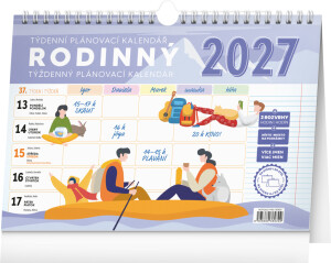 NOTIQUE Wochenkalender für die Familienplanung mit Haken CZ/SK 2027, 30 x 21 cm - Reklamnepredmety