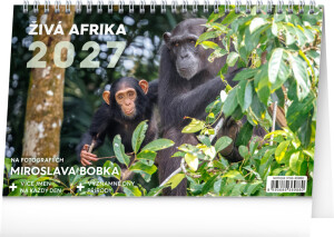 NOTIQUE Tischkalender Living Africa CZ 2027, 23,1 x 14,5 cm - Reklamnepredmety