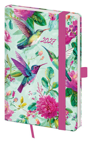 Taschenkalender A6 Vario Wildblumen mit Gummiband - Reklamnepredmety