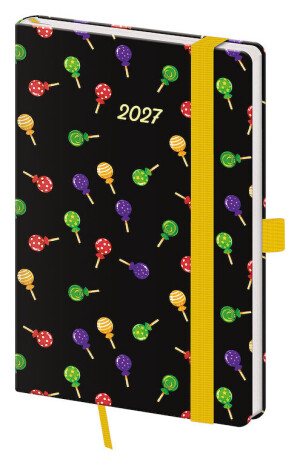 Taschenkalender A6 Vario Wildblumen mit Gummiband - Reklamnepredmety