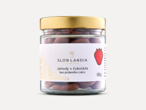 Schokoladenüberzogene Erdbeeren ohne Zuckerzusatz 150 g - Reklamnepredmety