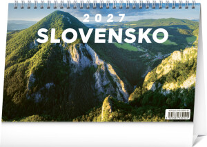 NOTIQUE Tischkalender Slowakei 2027, 23,1 x 14,5 cm - Reklamnepredmety